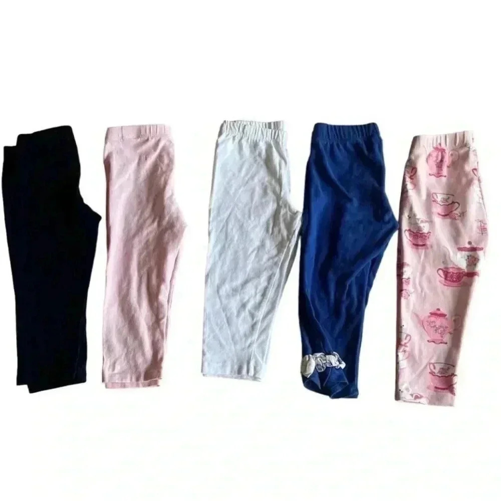 Gymboree Children’s Place Cotton Comfy Cropped Leggings Pairs SZ 5/6 #1652